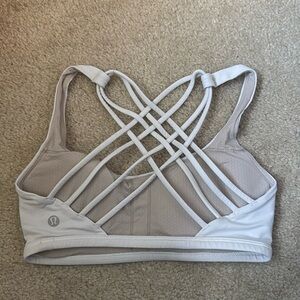 White Lululemon Size 4 Free to be Wild Bra